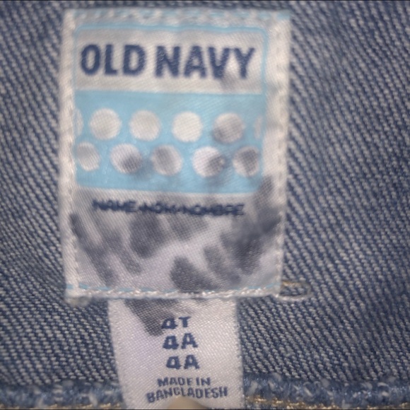 Lot 2 Old Navy Jean Jacket Denim Medium Wash 4T Girls & Jean Jeggings - Picture 2 of 10